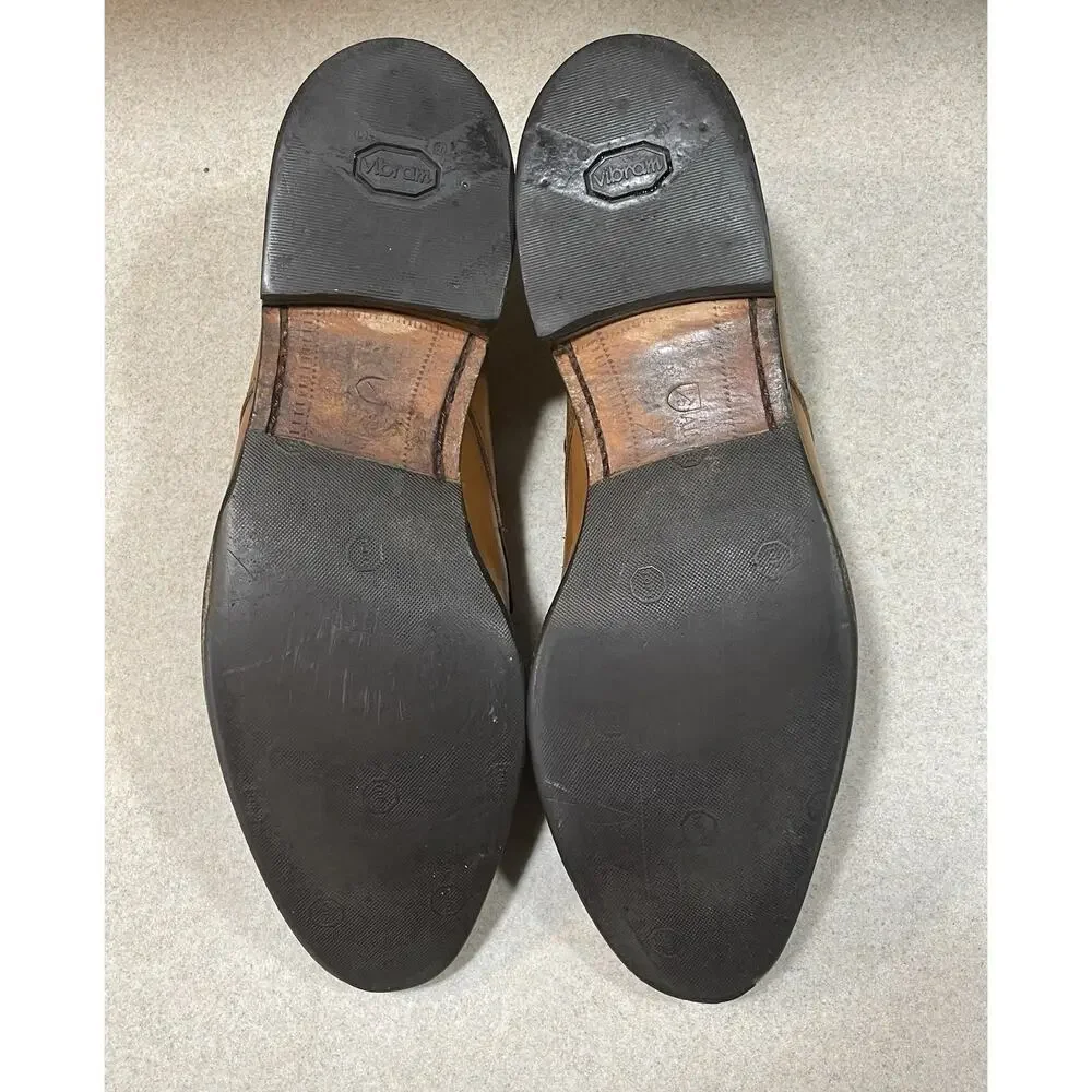 ALLEN EDMONDS Clifton Cap Toe Walnut Brown Tan Oxford Shoes Sz 10.5 D -USA Made